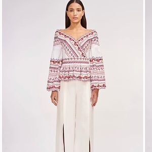 AMUR Embroidered Alma Top